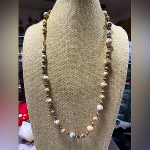 Vintage Lace Agate Necklace